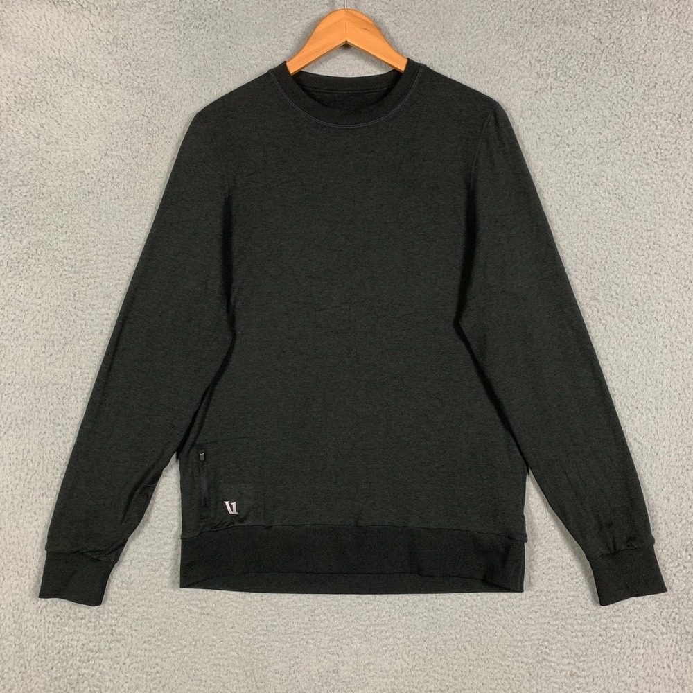 Vuori Ponto Pullover Men's Medium Charcoal Heather Stretch Performance Dreamknit